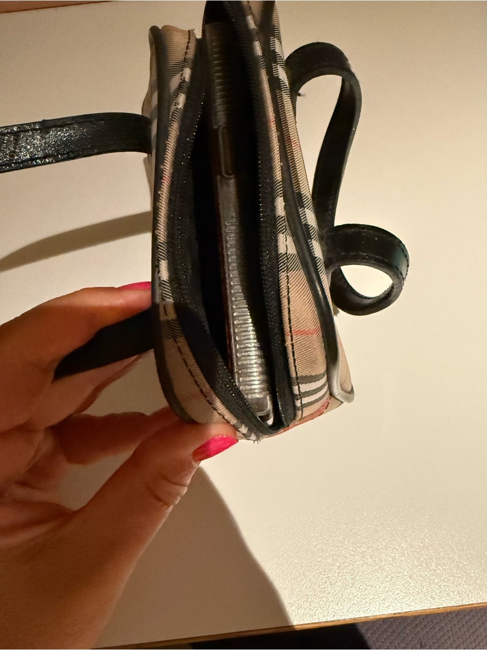 Burberry Mini Top-Handle Bag in Beige and Black Black - Picture 6 of 7